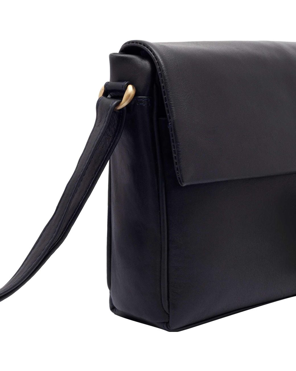 Lloyd Baker Blue Lavasa Leather Crossbody Bag