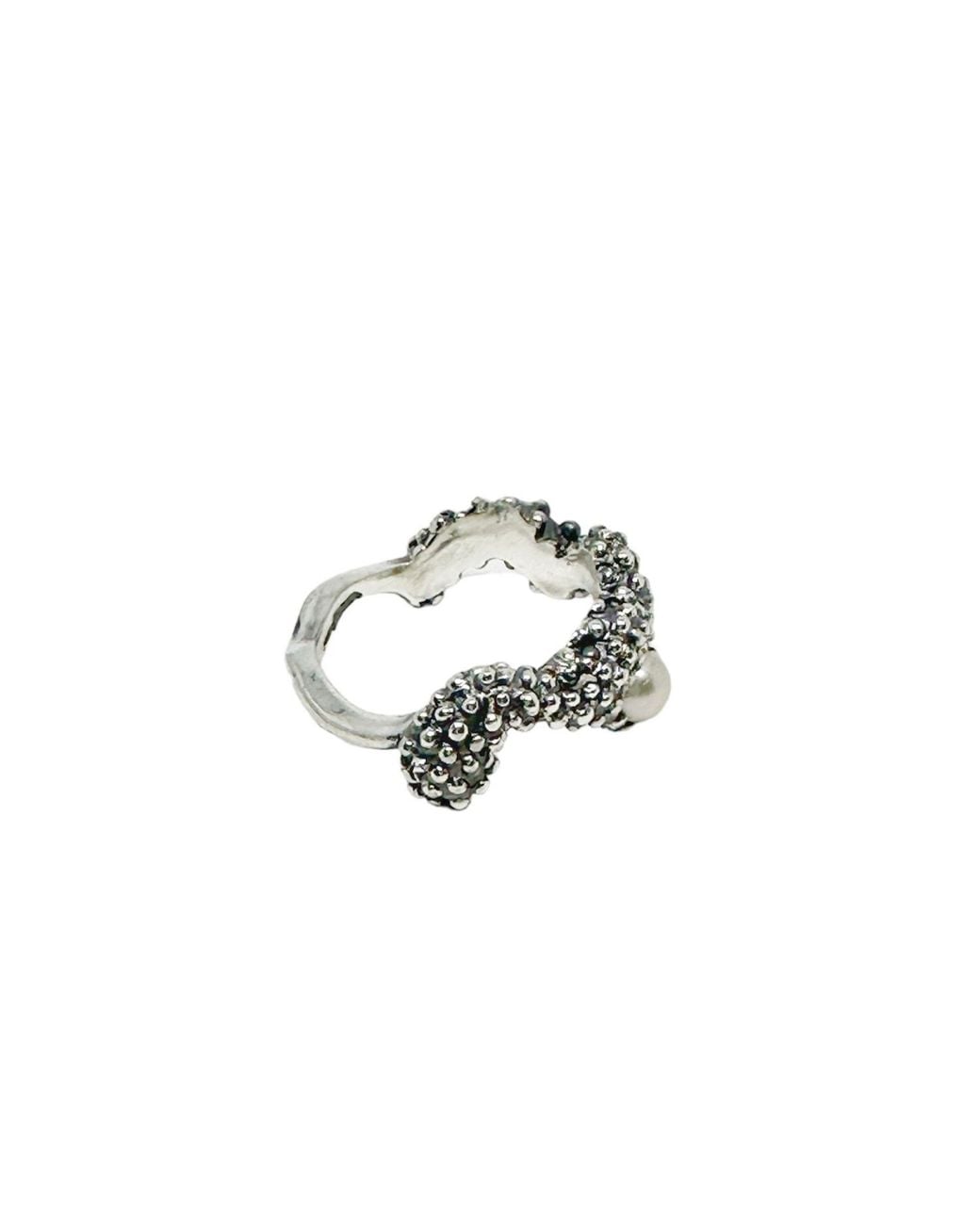 Tg-Jewellery by Tamara Gervasio Metallic Sea Slug Ring – Sterling & Freshwater Pearl