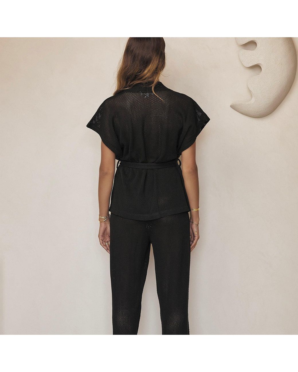 ARMS OF EVE Black Sardinia Wrap Top
