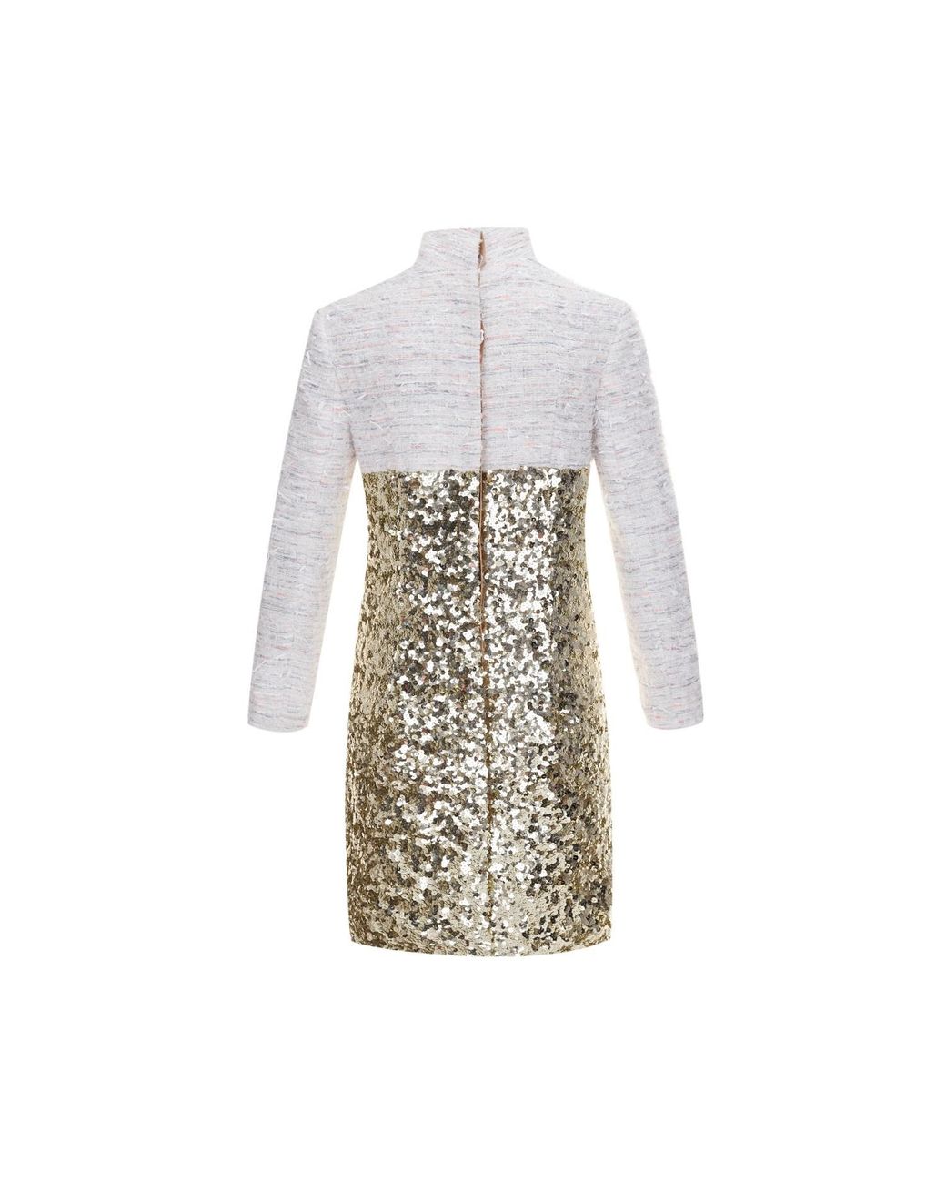 RUE AGTHONIS White Littoral Golden Dress