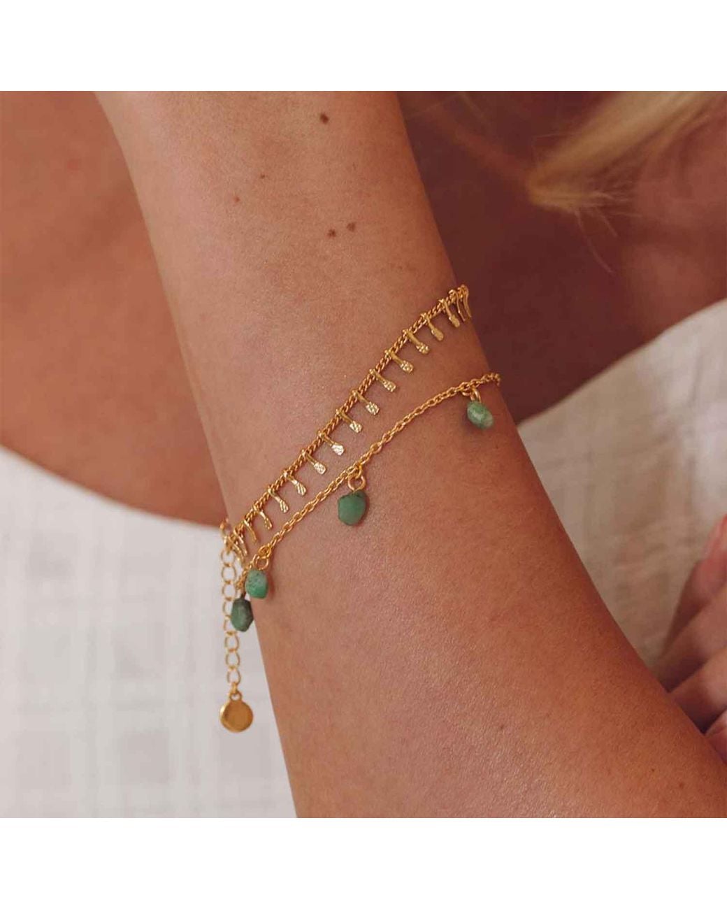 Formation Co. Jewellery Metallic Mohica Emerald Bracelet