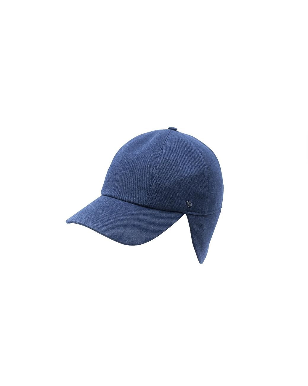 DORIA 1905 Blue Fabric Baseball Cap With Ear Flaps for men