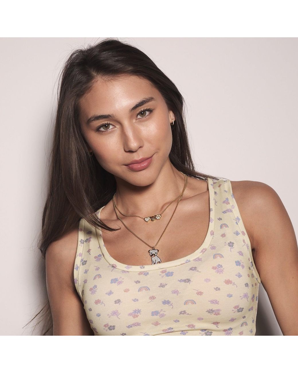 Cloud Haven Metallic Pit Bull Pendant Necklace