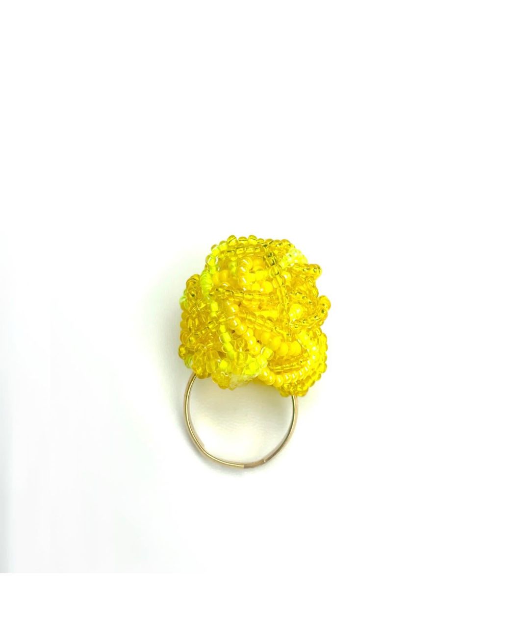 Dopamine Fix by Martina Nunez Yellow Knot Cocktail Ring