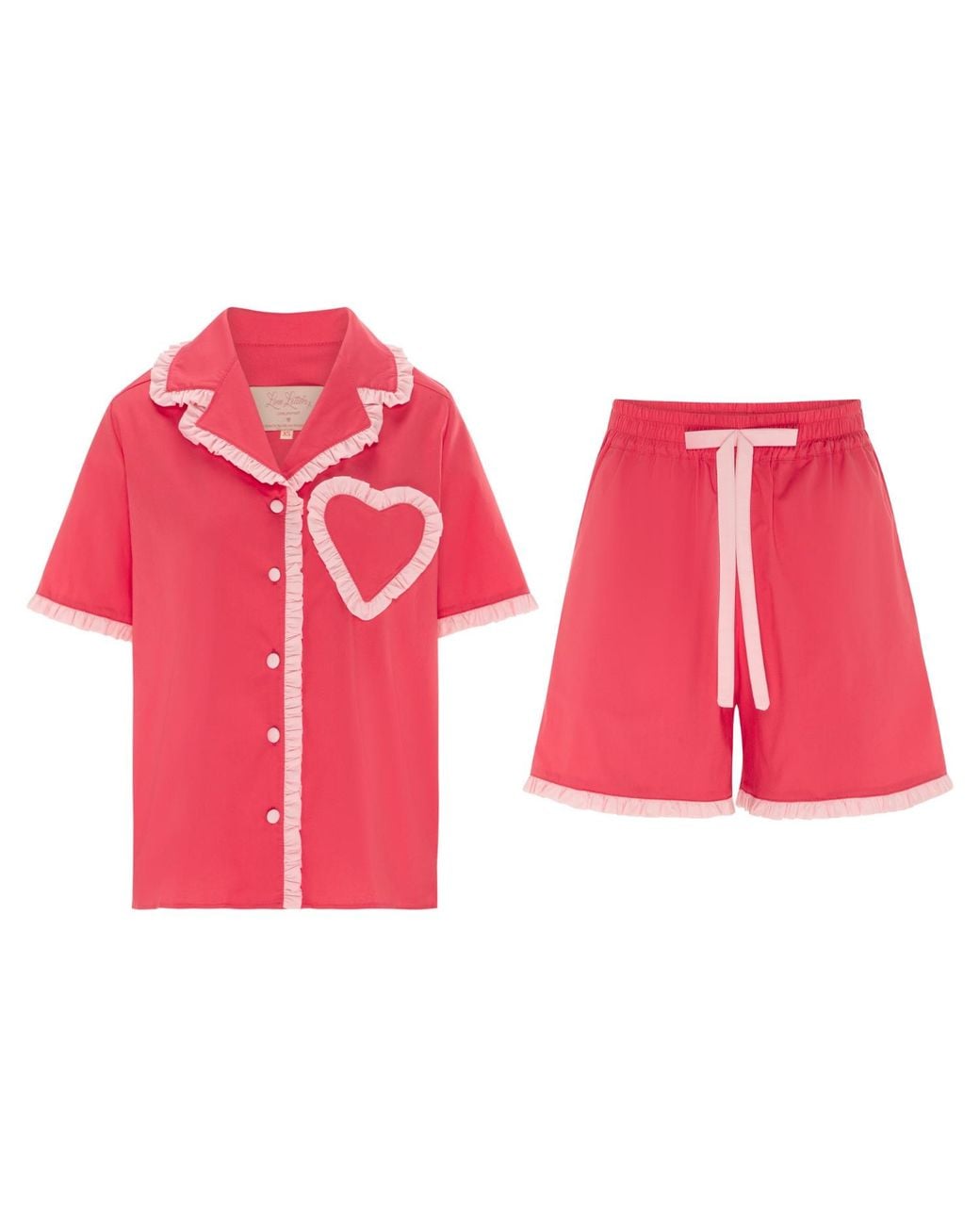 Love Letters X Pink Dolce Rosa Coral & Short Pyjama Set