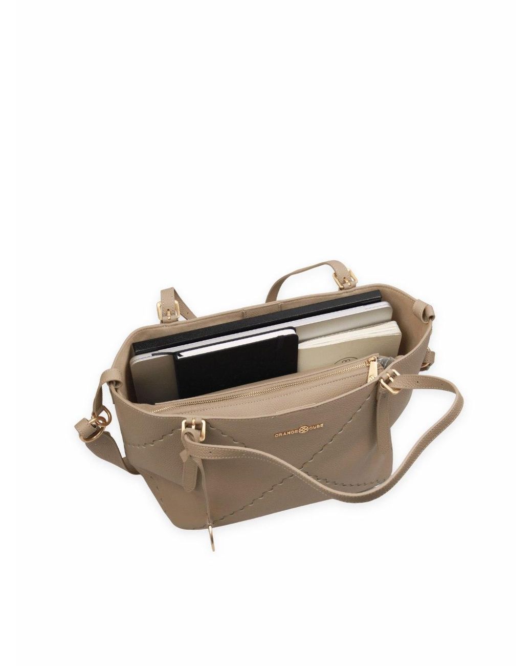 Orange Cube Natural Dusk Mosaic Tote