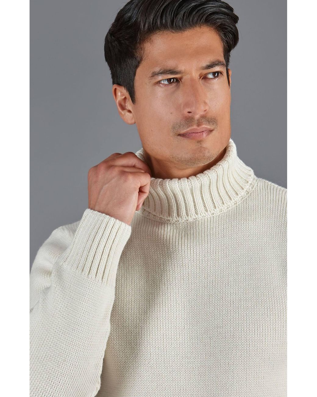 Paul James Knitwear Natural The Fitted Submariner for men