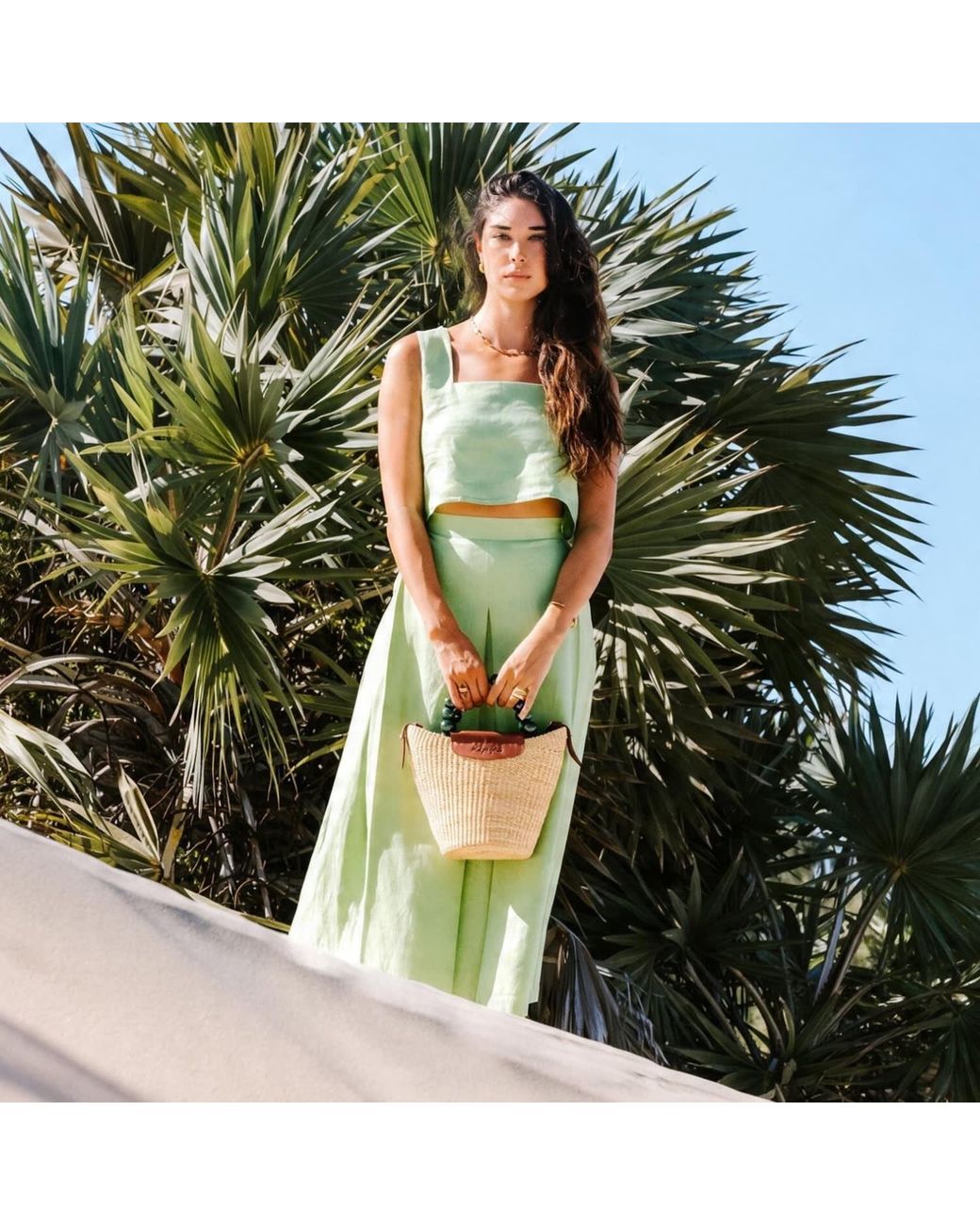 Kipépéo Metallic Selena Basket Bag – Forest