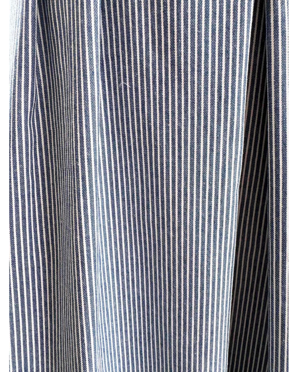The Well Worn Blue The Dune Skirt – Chambray Ticking Stripe