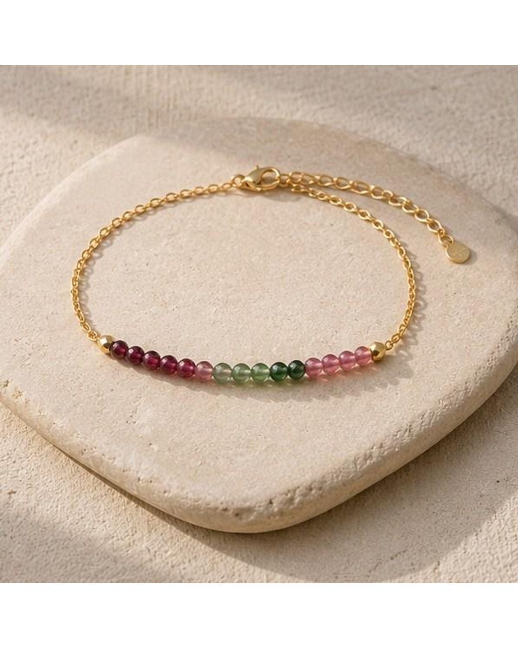 Lalinde Metallic Watermelon Tourmaline Bracelet