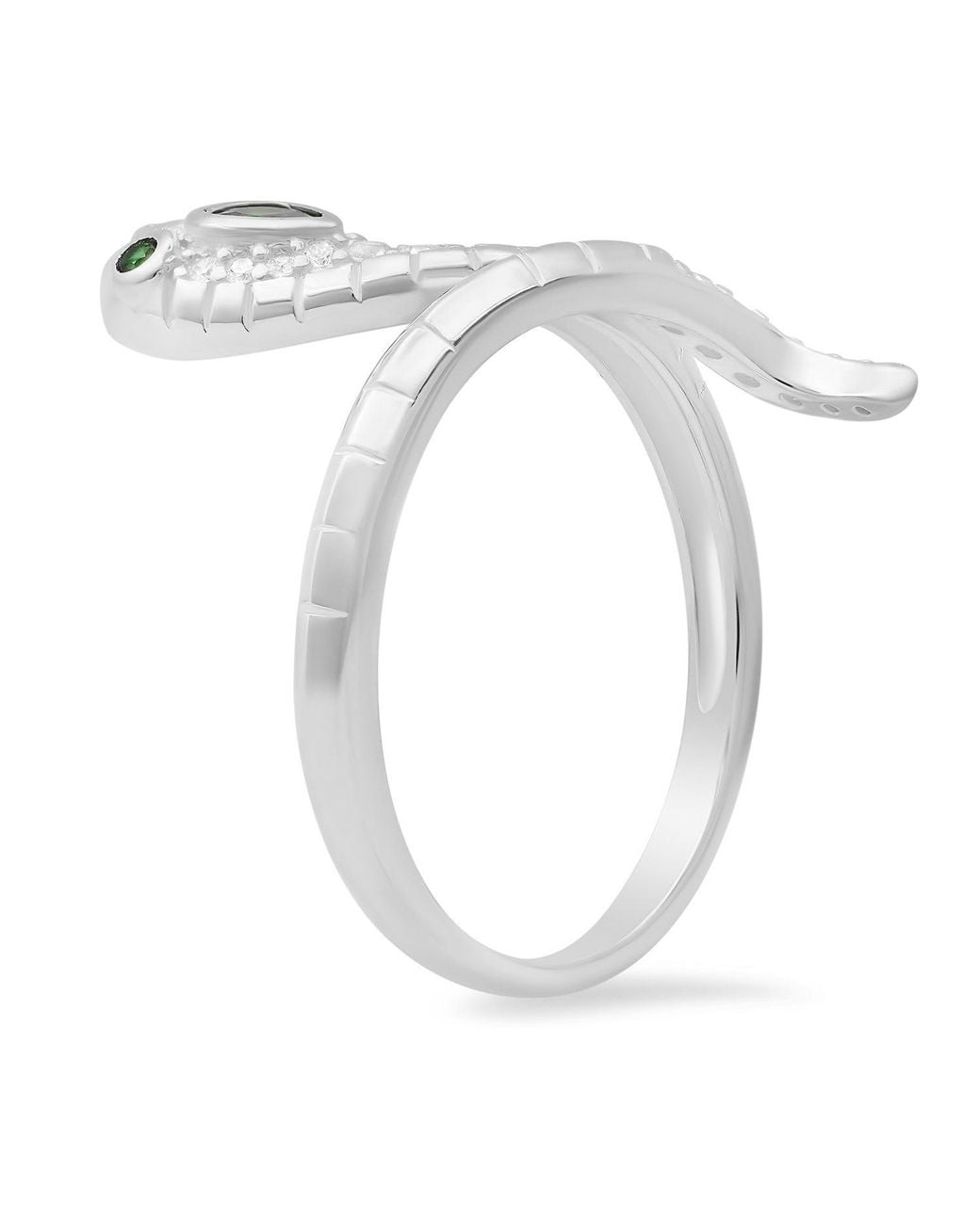 Kylie Harper White Emerald & Diamond Cz Snake Ring