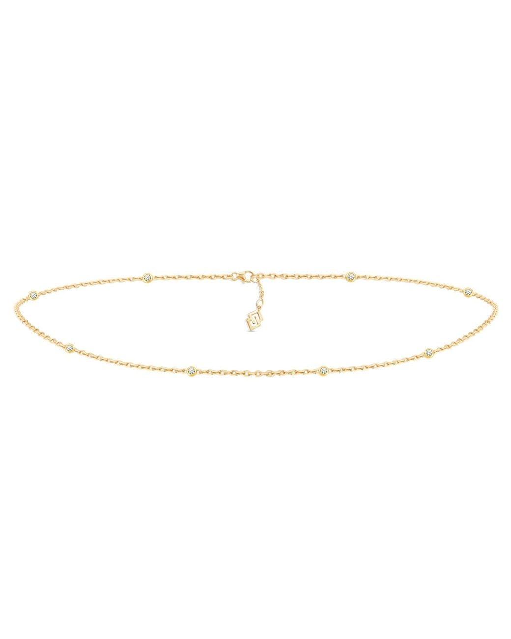 SALLY SKOUFIS White Bold Minx Waist Chain With Made Diamonds