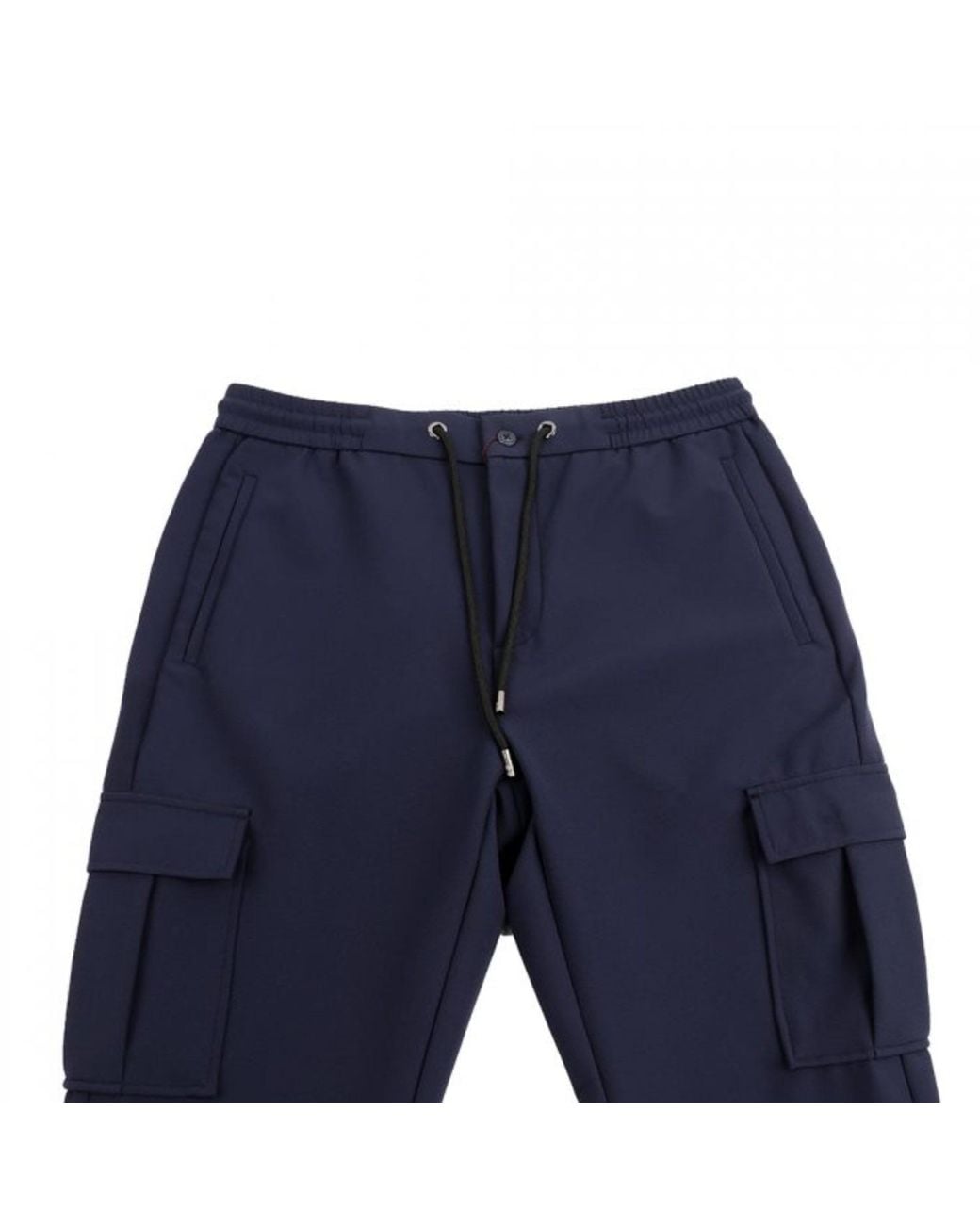 DAVID WEJ Blue Ashford Drawstring Trousers With Cargo Pockets – for men