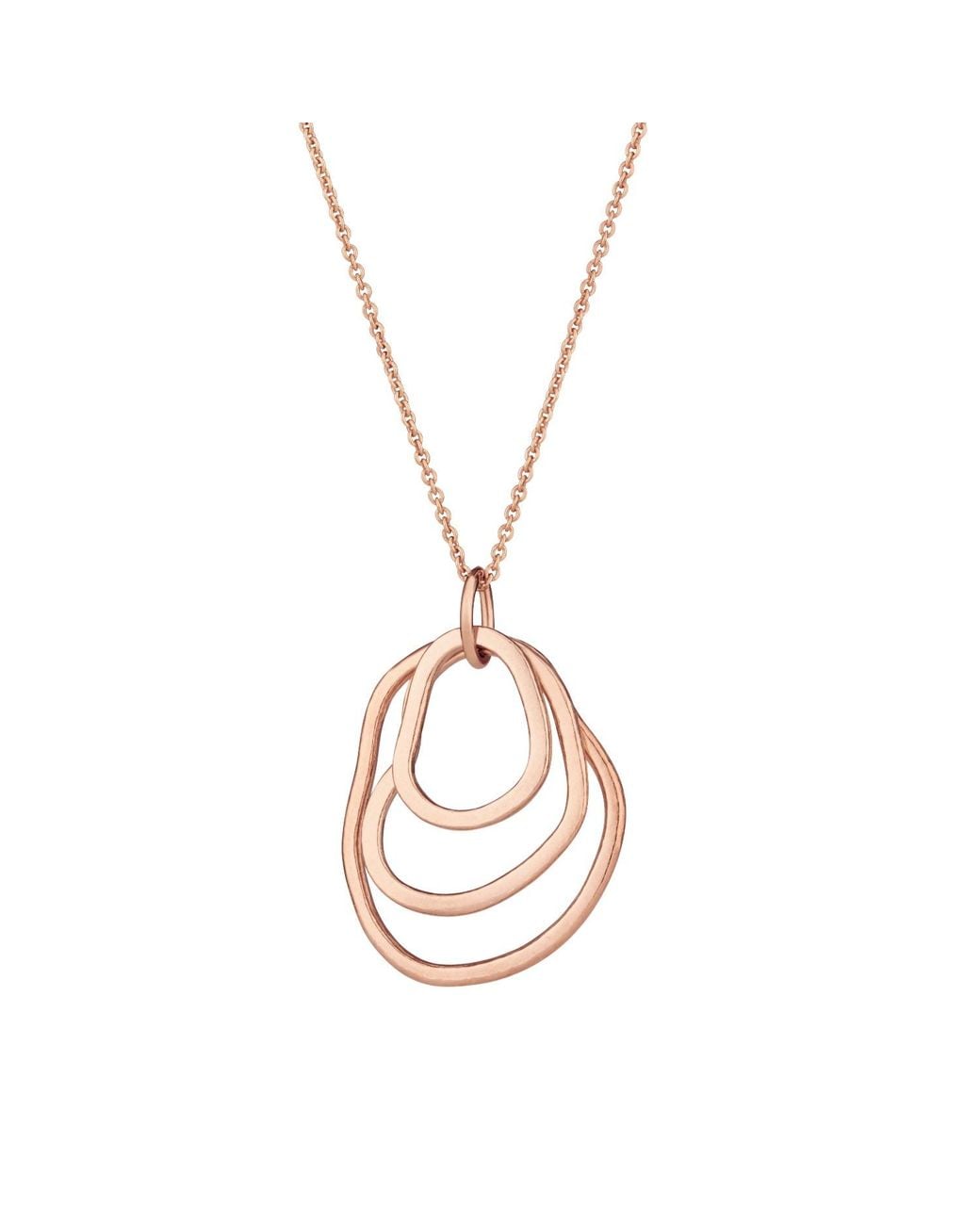 Posh Totty Designs Metallic Rose Gold Plated Fine Organic Family Necklace