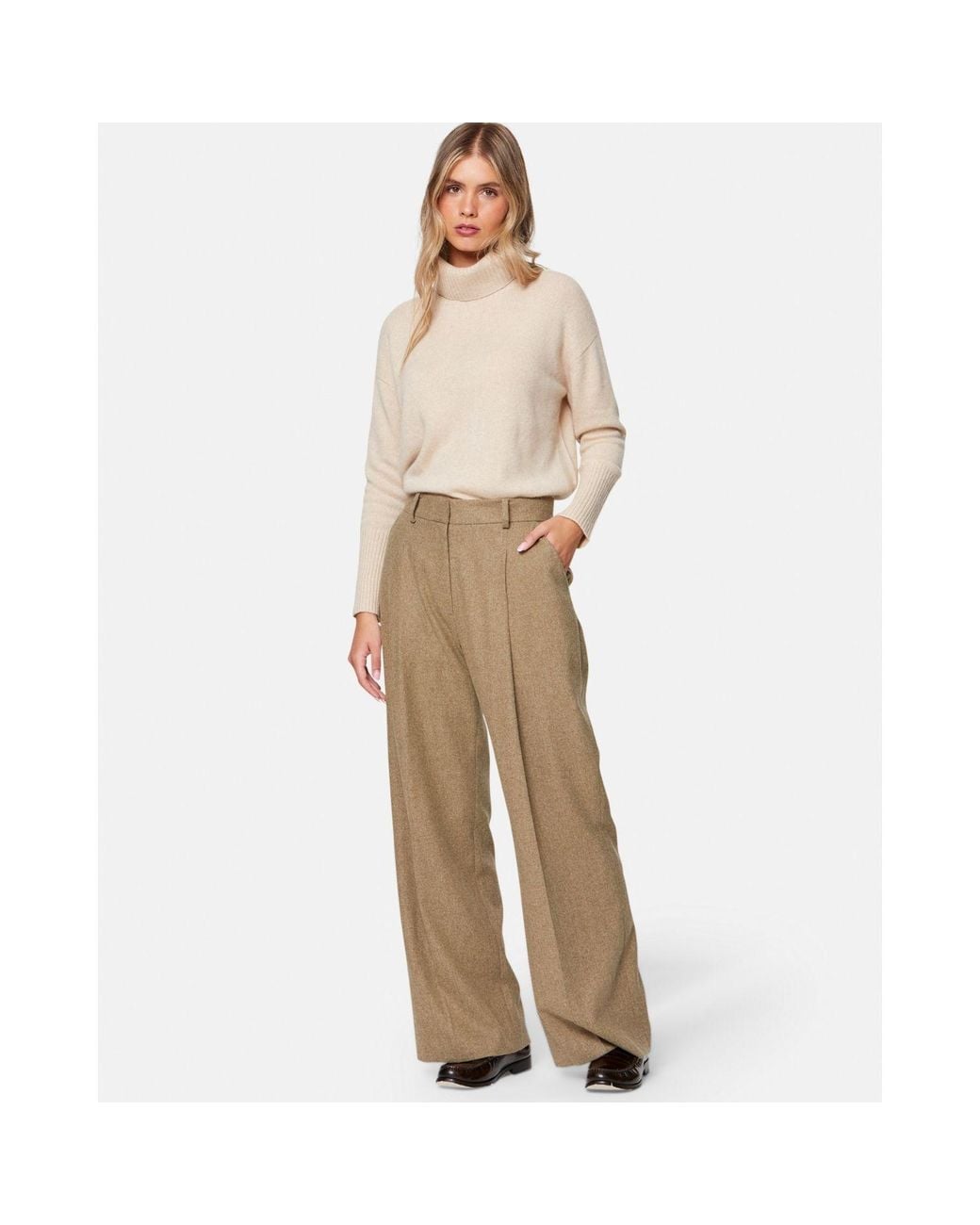 Helen Mcalinden Natural Neutrals Lyra Soft Umber Trousers