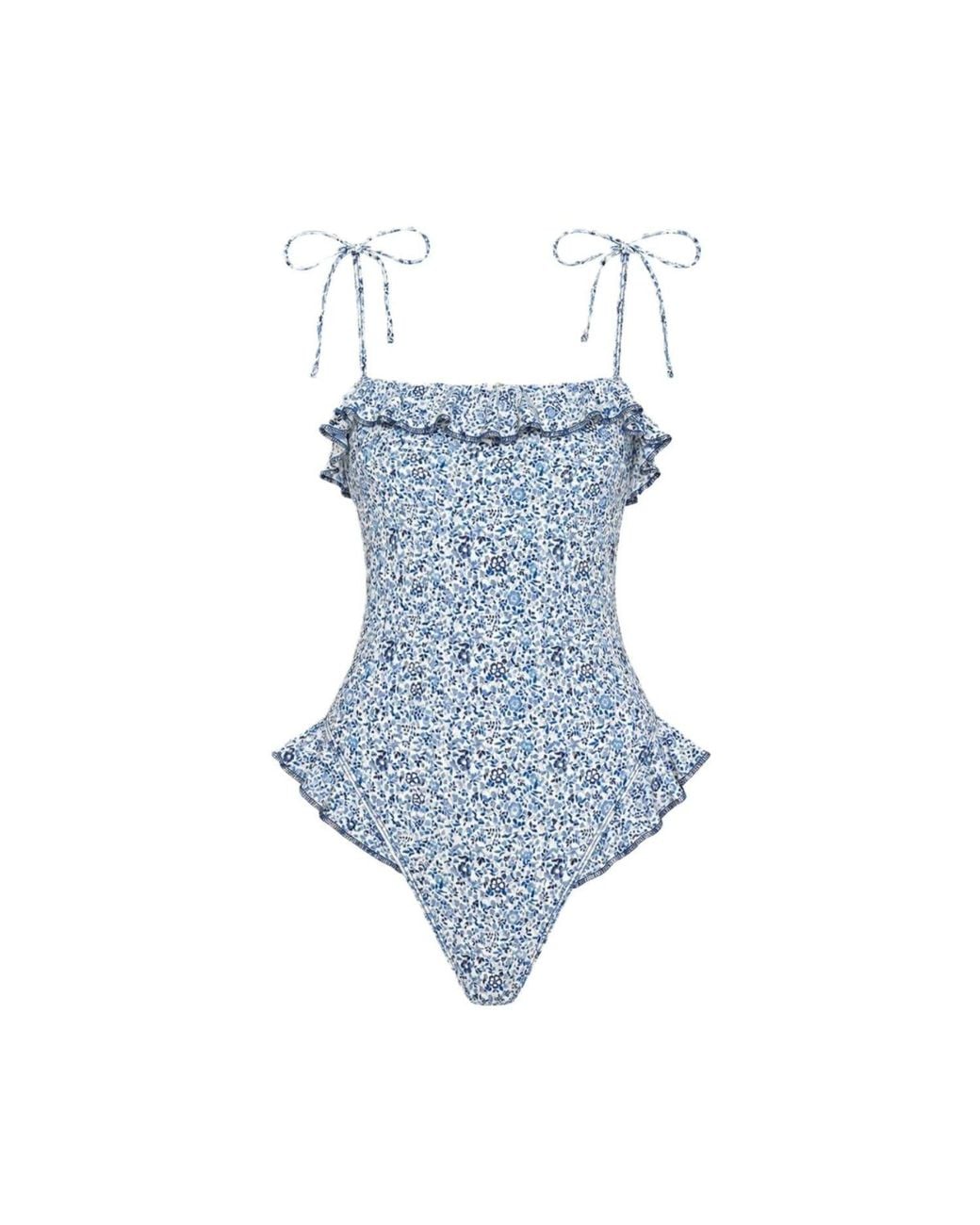Montce Blue Petite Fleur Jacelyn Ruffle One-Piece