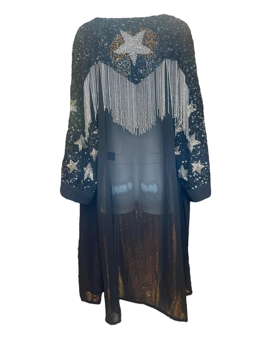 Any Old Iron Blue And Beaded Western Star Duster