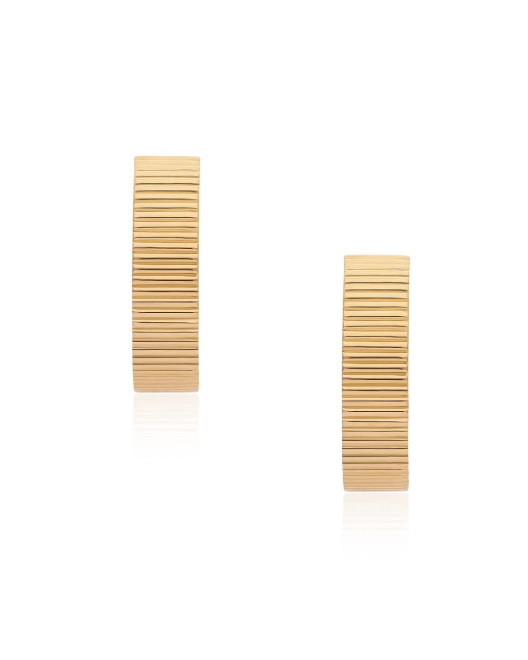 Preeti Sandhu Metallic Ridged Wide Vermeil Hoops