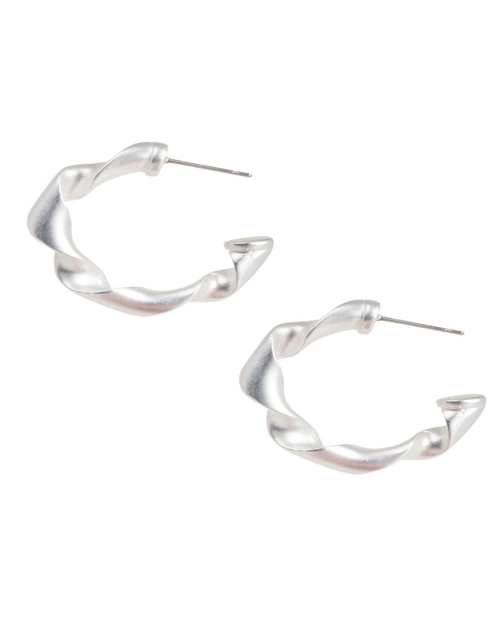 Saachi Metallic Twisted Hoop Earrings