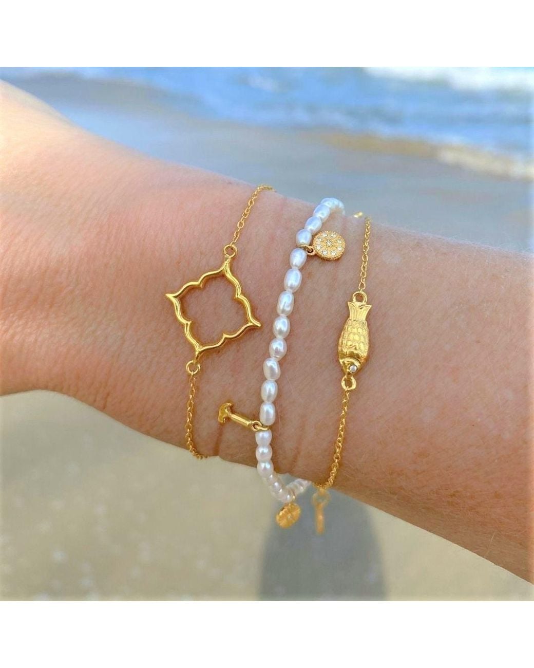 With Love Darling Metallic Fish Bracelet