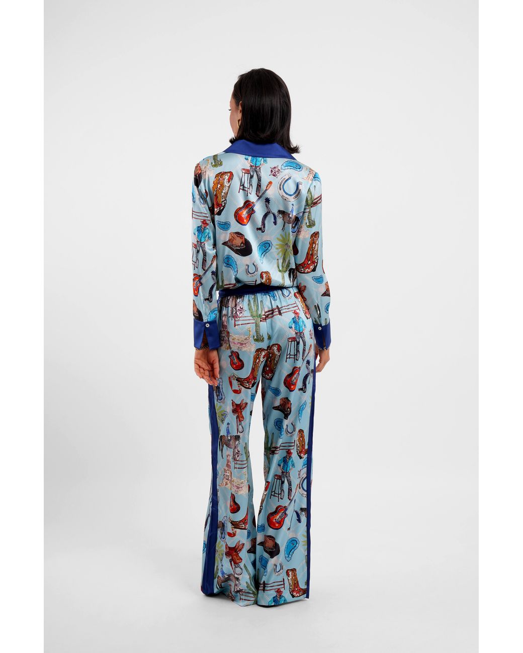 Jessica Russell Flint Blue Blazer Shirt