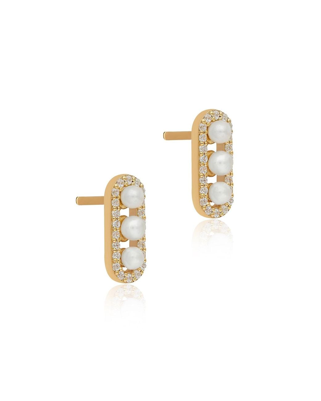 The Jewelz Metallic Pearl Song Studs-Earrings