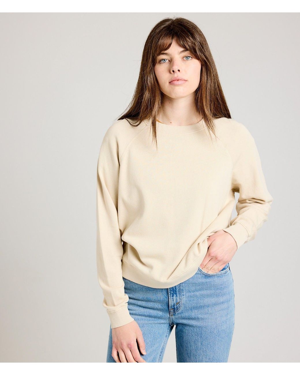 Known Supply White Neutrals Raglan Sweatshirt