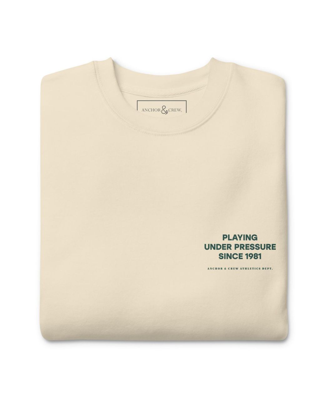 Anchor and Crew Multicolor Neutrals Natural Court Etiquette Tennis Club League Organic Cotton Sweatshirt