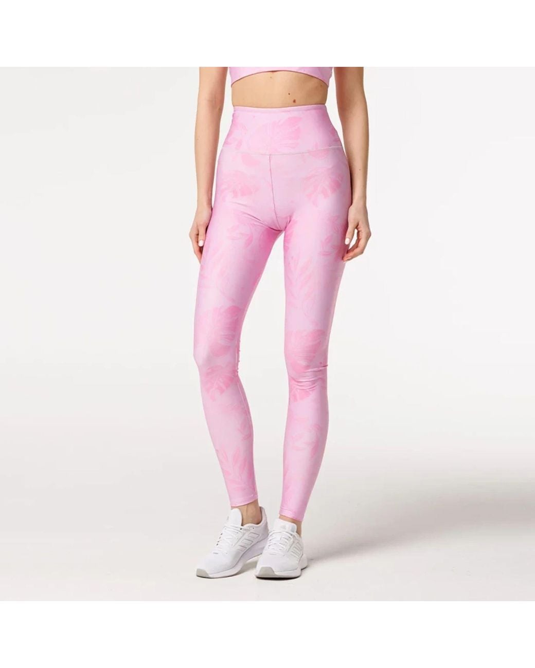 Aloha From Deer Pink Monstera Highwaist Leggings