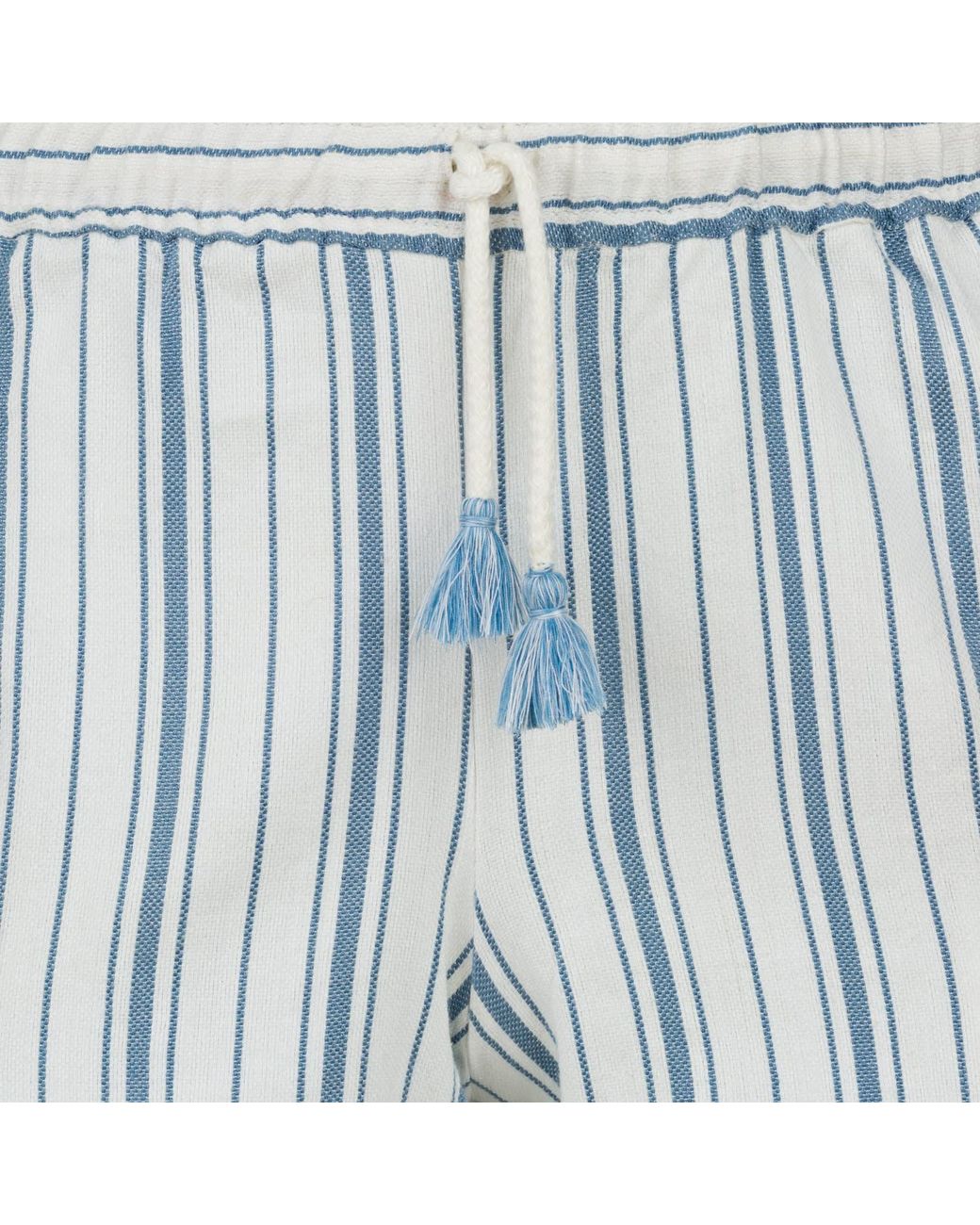 Boutique Kaotique Blue Handmade Moroccan Stripped Beach Shorts