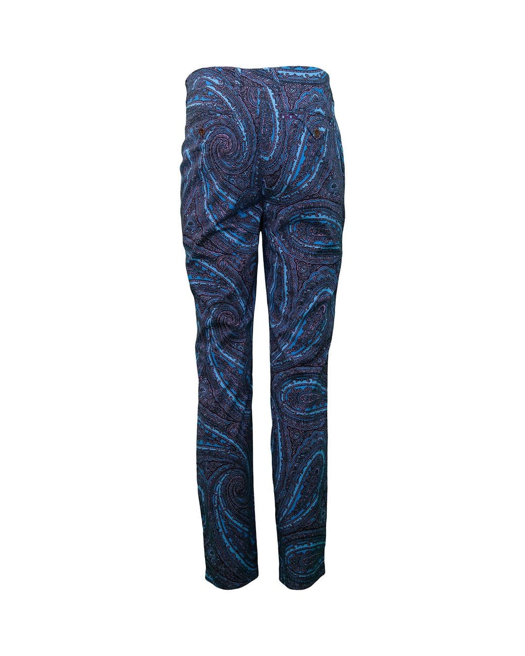 Lords of Harlech Blue Charles Caserta Paisley Pant for men