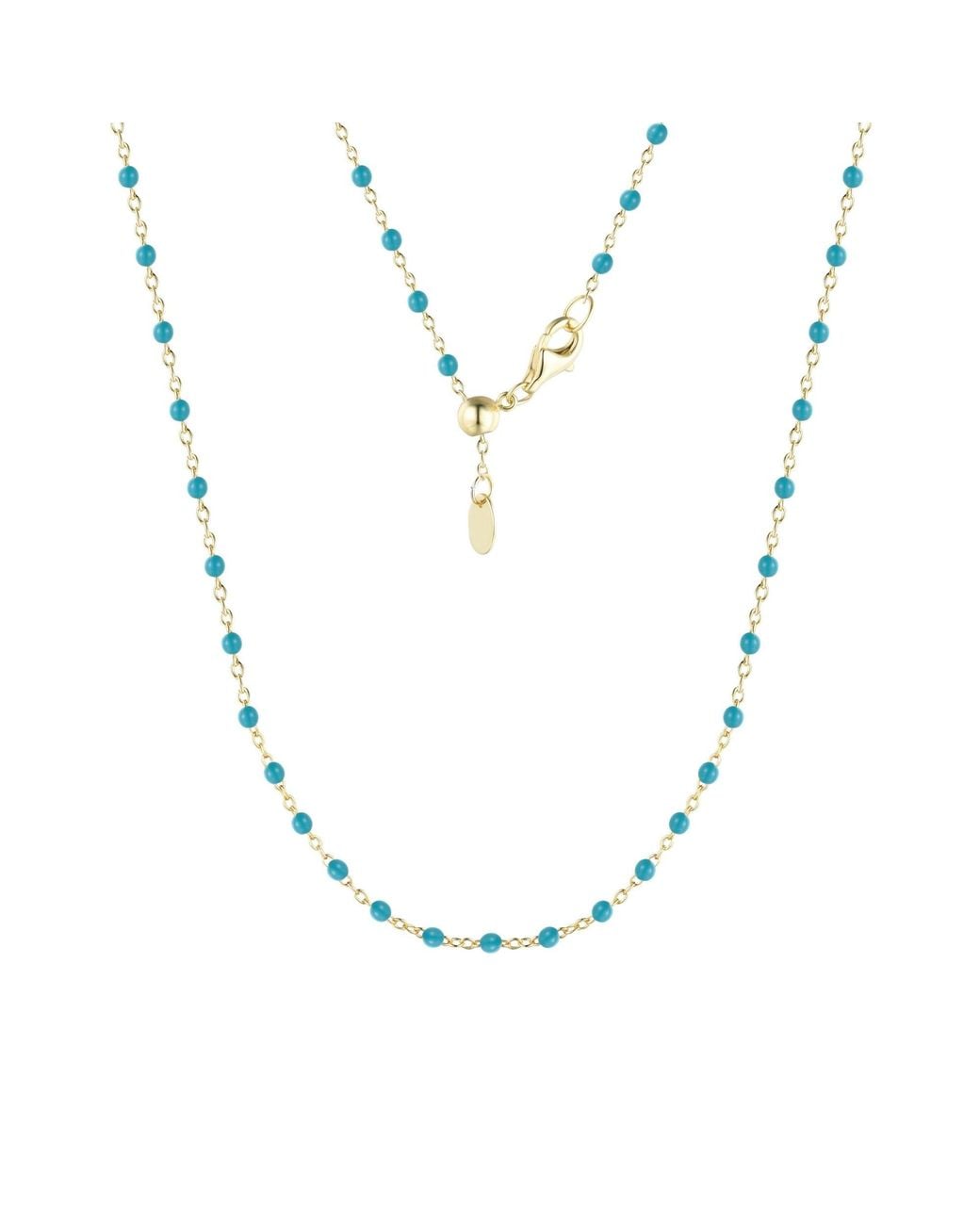 KAMARIA Metallic Enamel Beaded Chain Necklace
