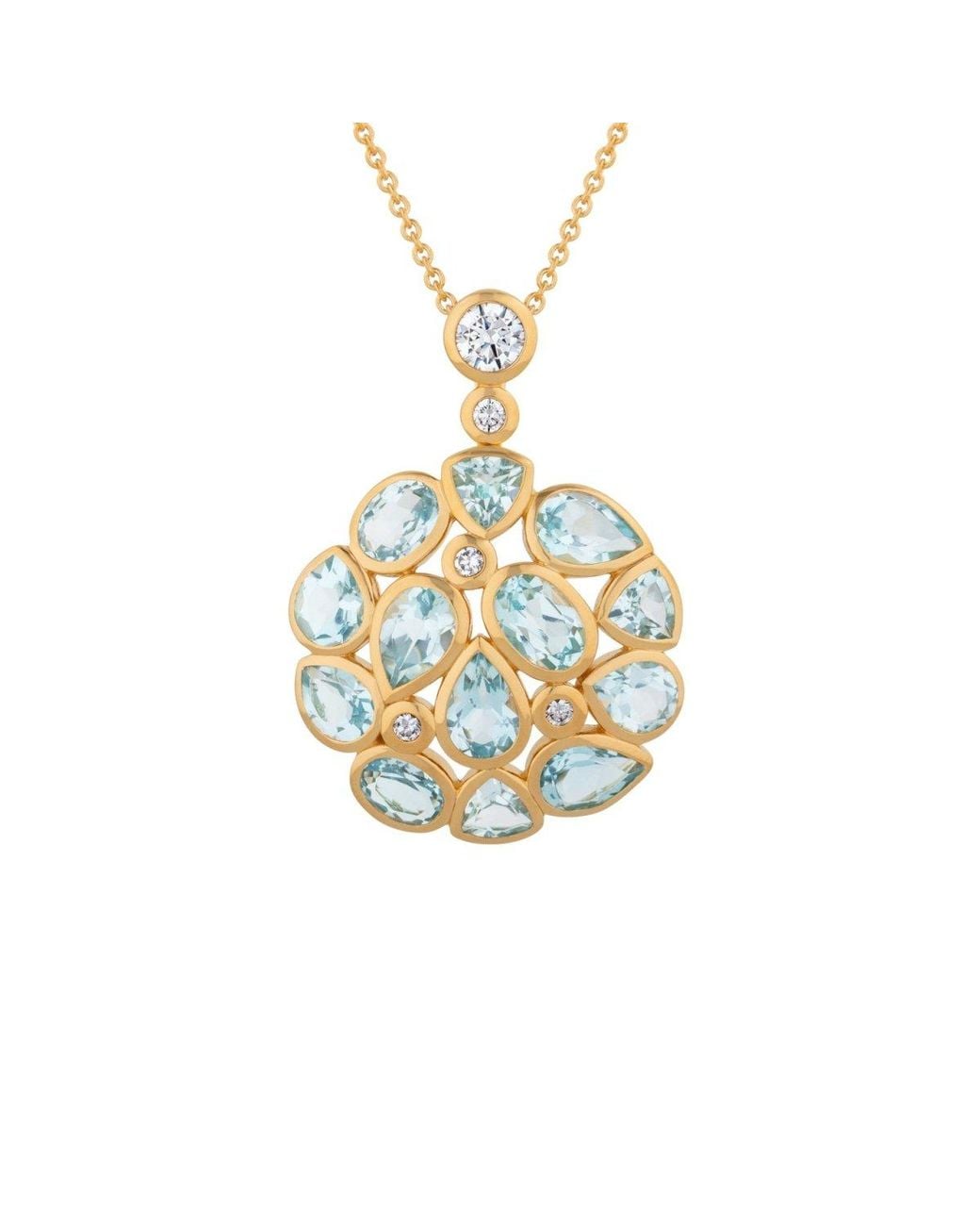 Lulu B London Metallic Topaz Statement Pendant Necklace