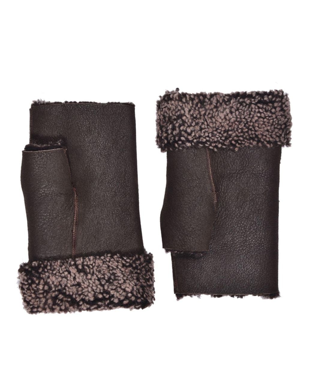 Owen Barry Brown Tube Mittens Sheepskin Hurricane