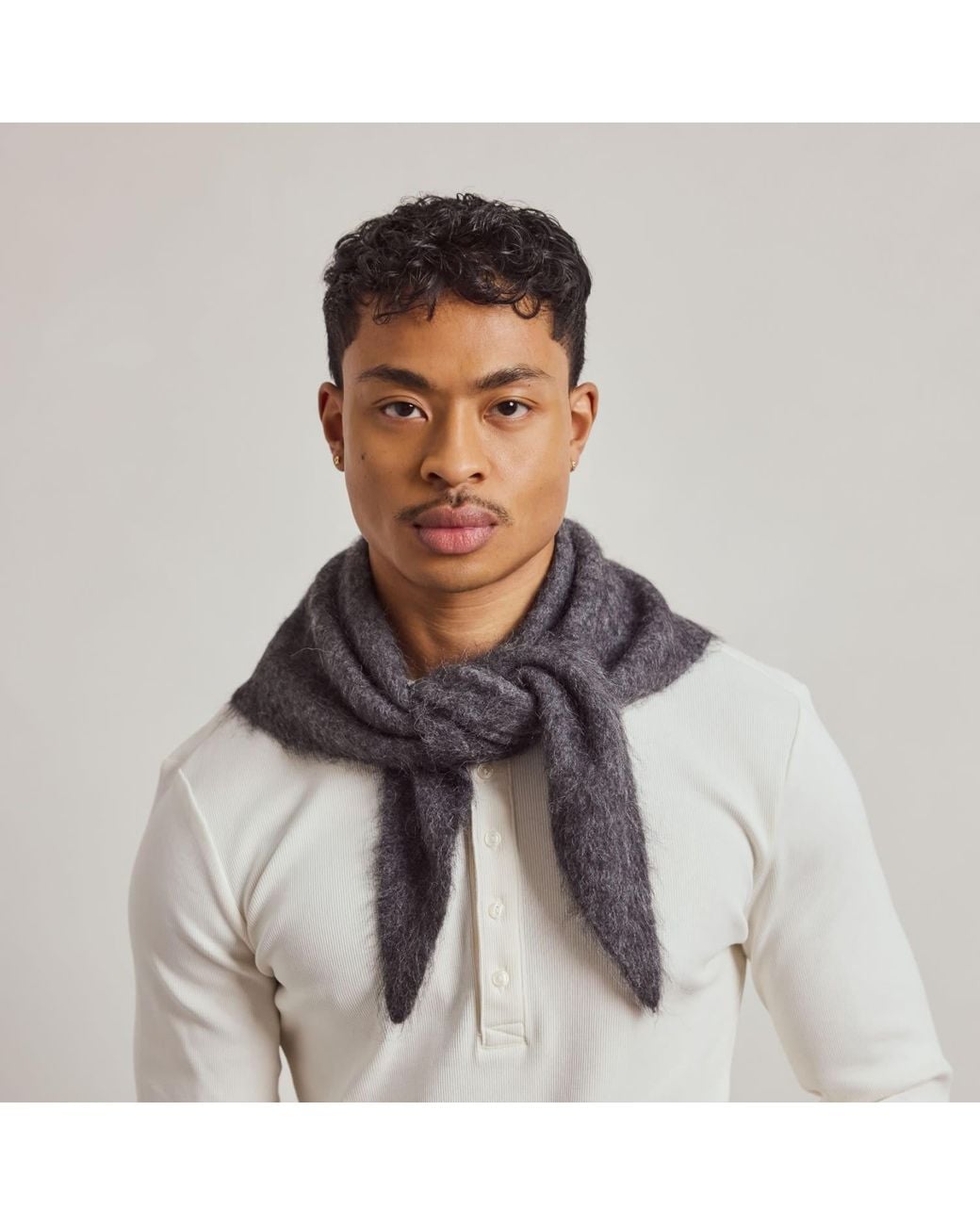 Arctic Fox & Co. Black Alpaca Triangle Scarf