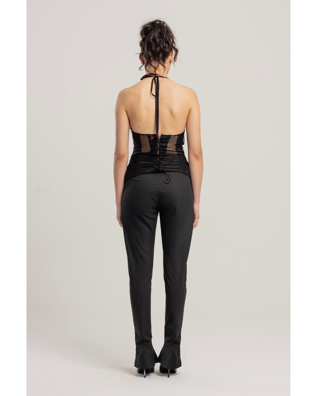 Pcfg Black Tulle Top