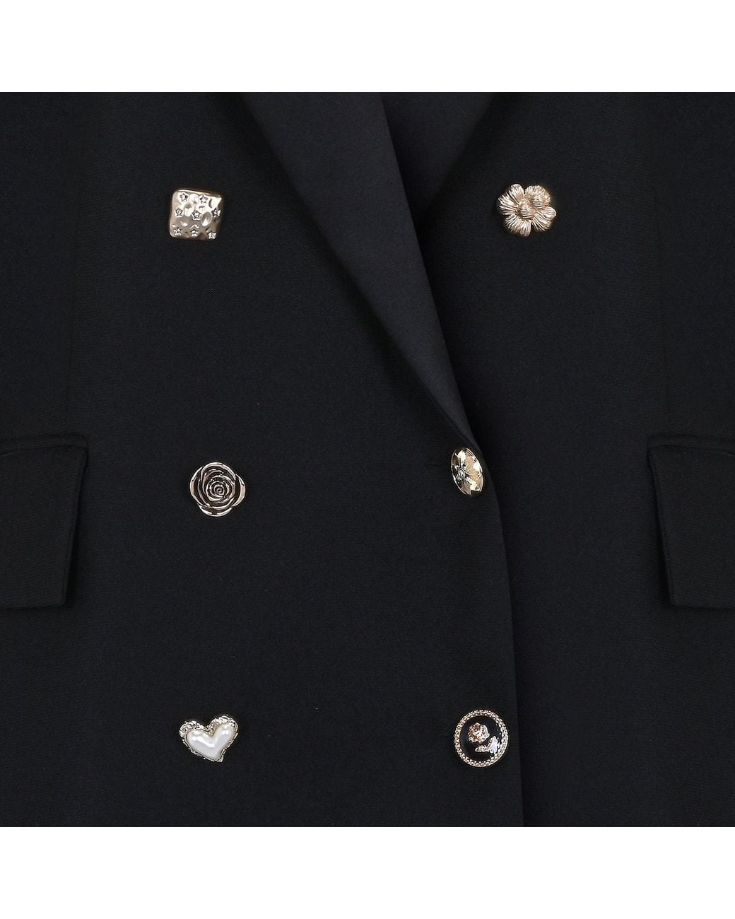 Malo Black Tailored Double-Breasted Blazer With Satin Lining