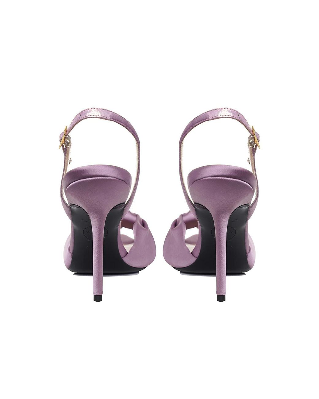 Ginissima Purple Sofia Satin Sandals