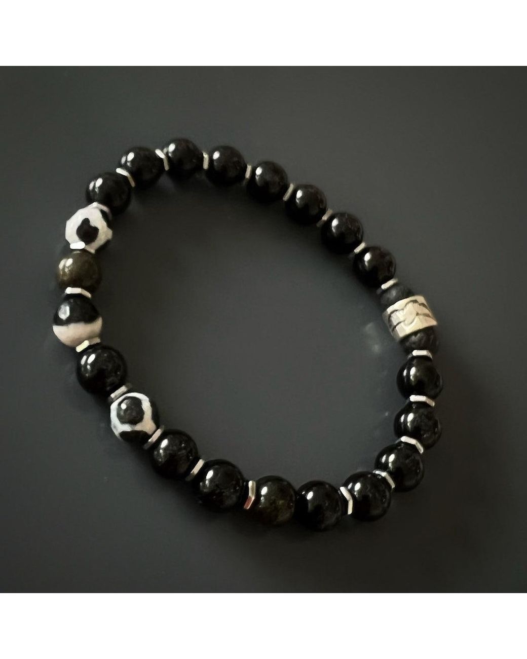 Ebru Jewelry Black Night Eagle Bracelet for men