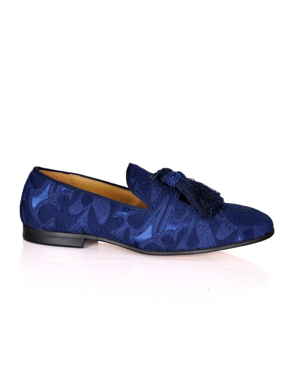 DAVID WEJ Blue Alberto Abstract Jacquard Loafers for men