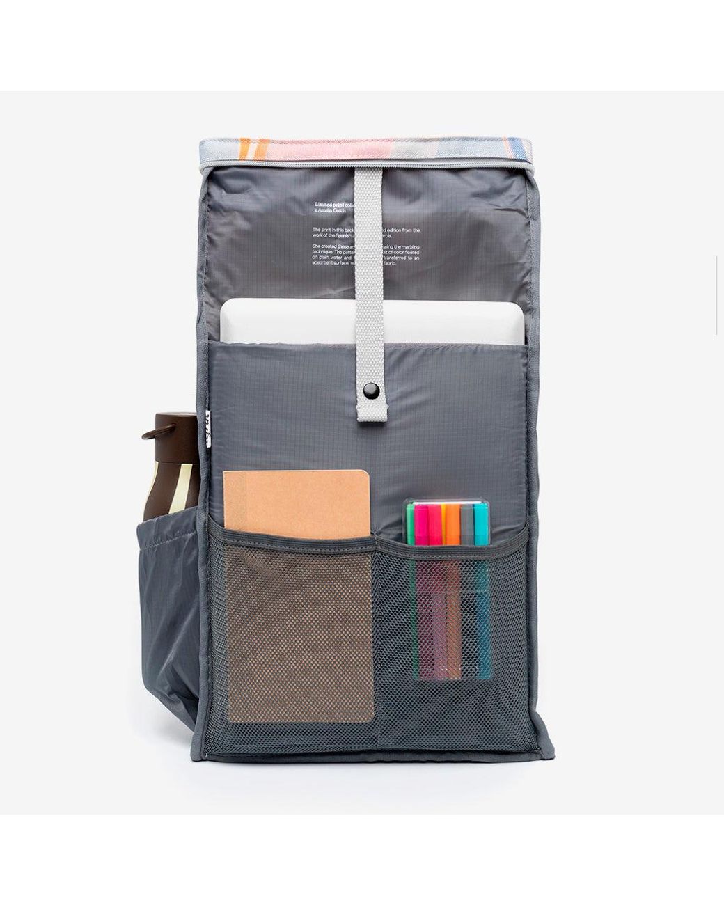 Lefrik White Roll Mini Backpack Marble