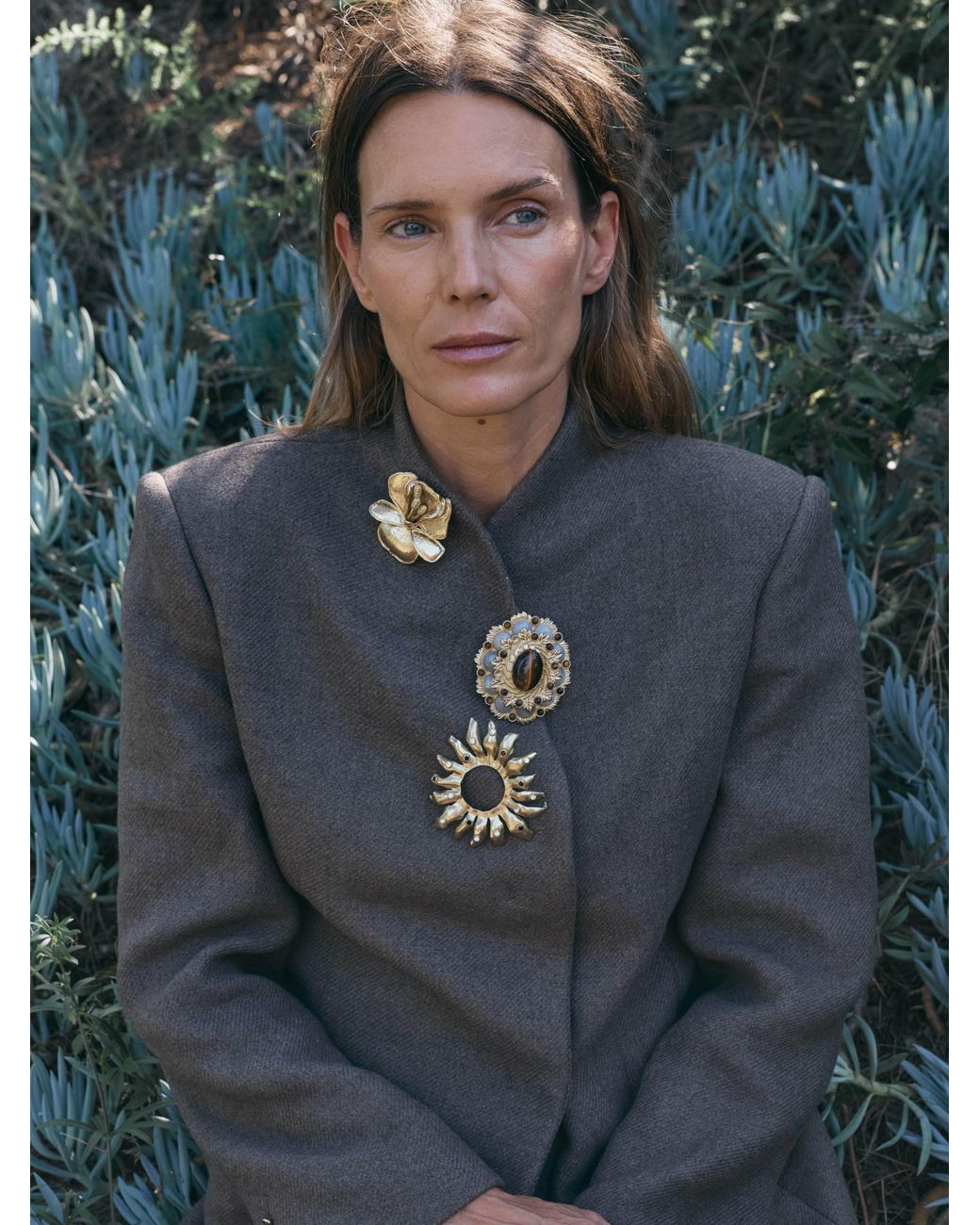 Sita Nevado Metallic Mimosa Brooch