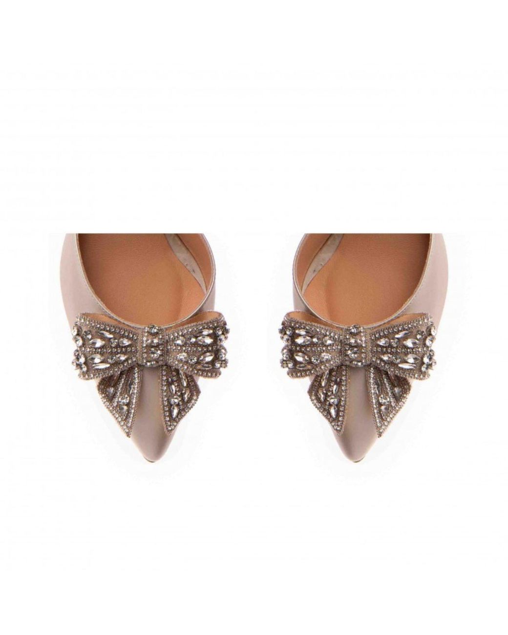 The 5Th Element Pink Neutrals Pearl Ivory Crystal Bow Stiletto