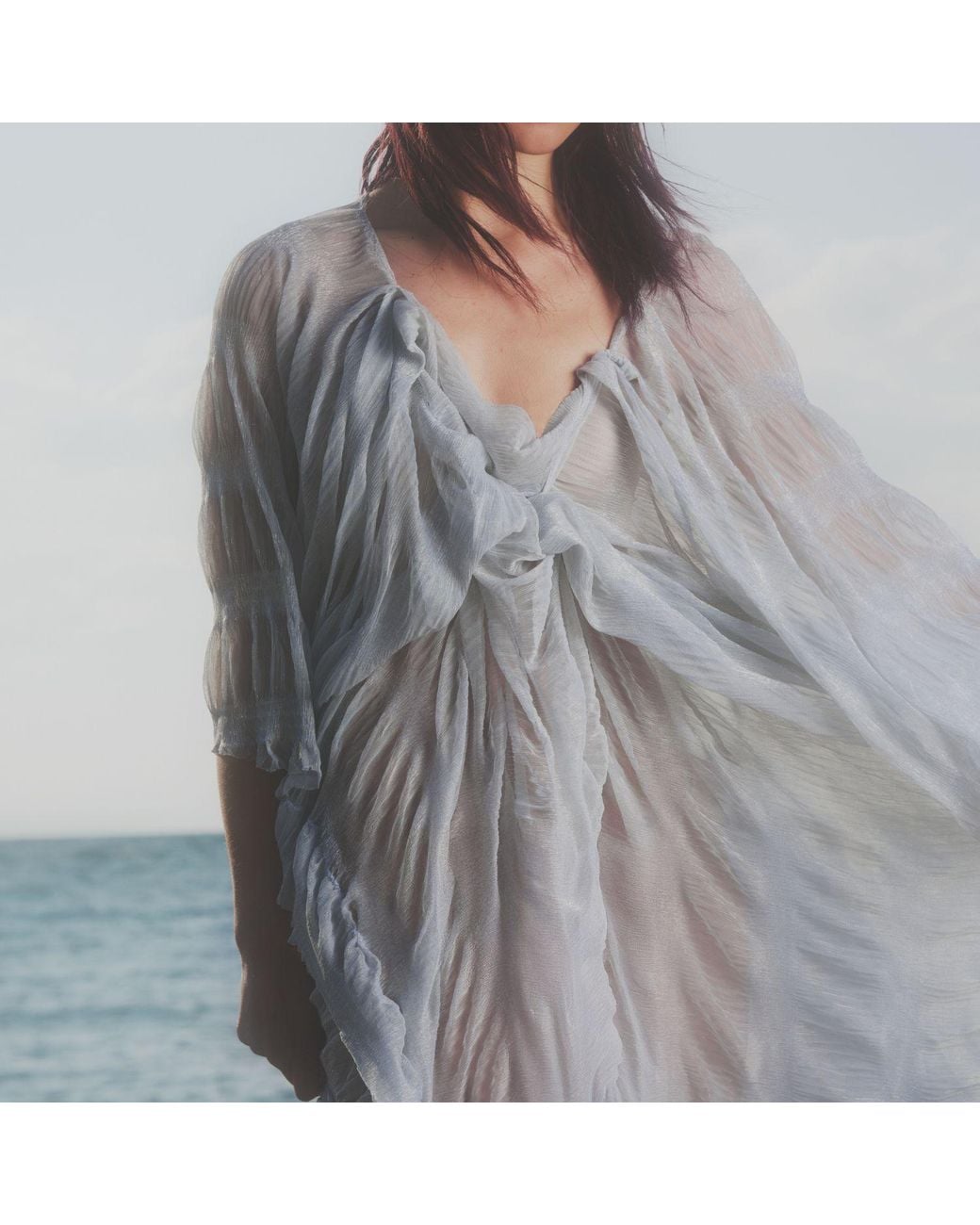 Miro Misljen White Zephyr Cloud Dress