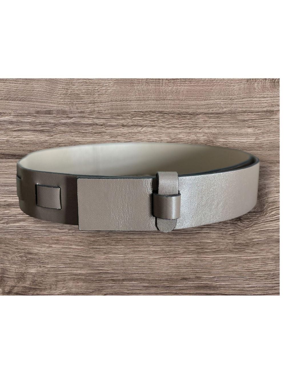 Perlavera Black Sandra Leather Belt Light-Dark Reversible