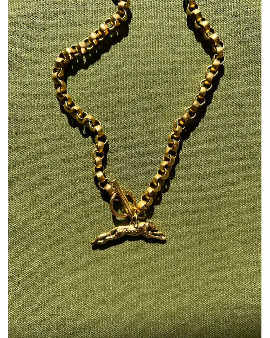 Sccollection Metallic Roxy Cheetah Necklace