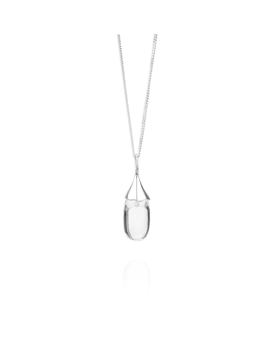 MOUNIR LONDON Metallic Neutrals Rock Crystal Capsule Pendant
