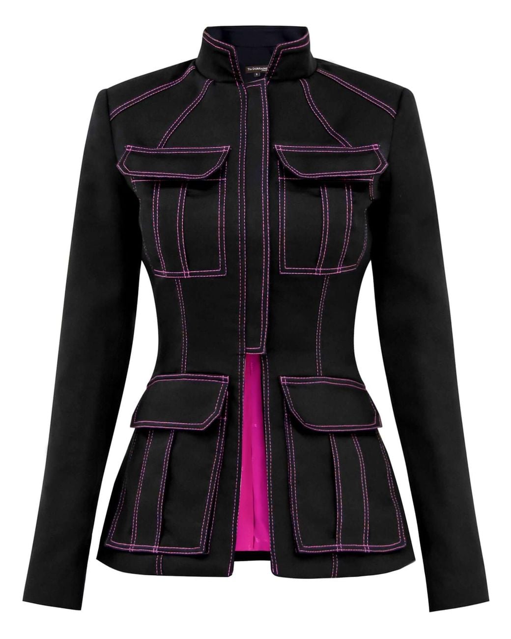 Tia Dorraine Black Details Matter Slim Fit Tailored Jacket