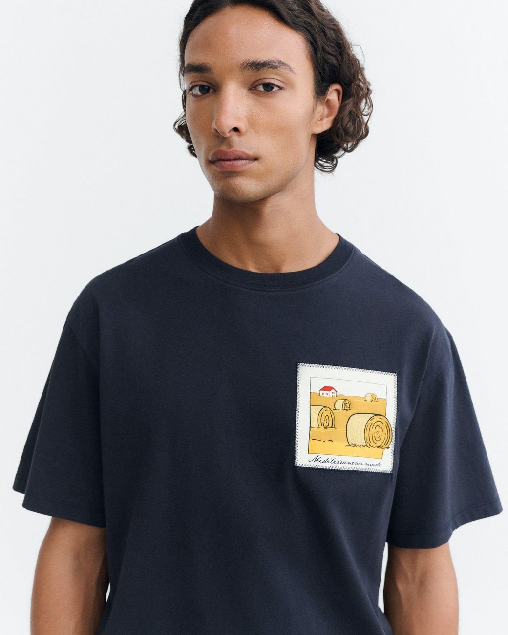 Thinking Mu Blue Straw Camp Aaron T-Shirt for men