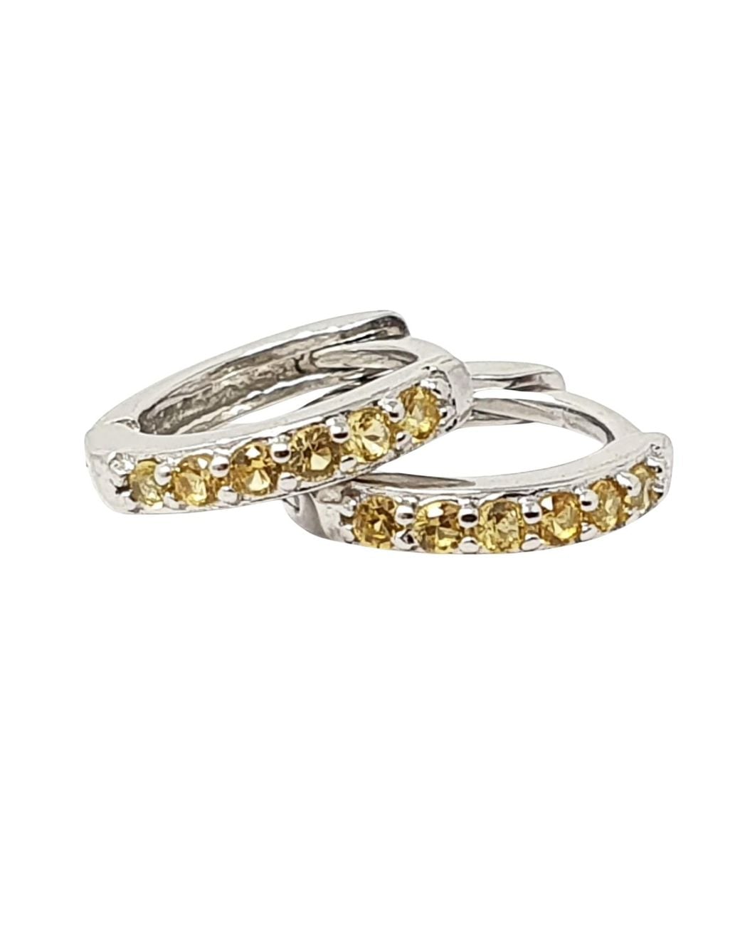 Sophelia Metallic Citrine November Birthstone Small Huggie Hoops